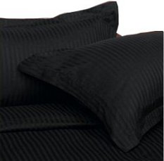 100% COTTON SATEEN King 3pc. DUVET SET Black 